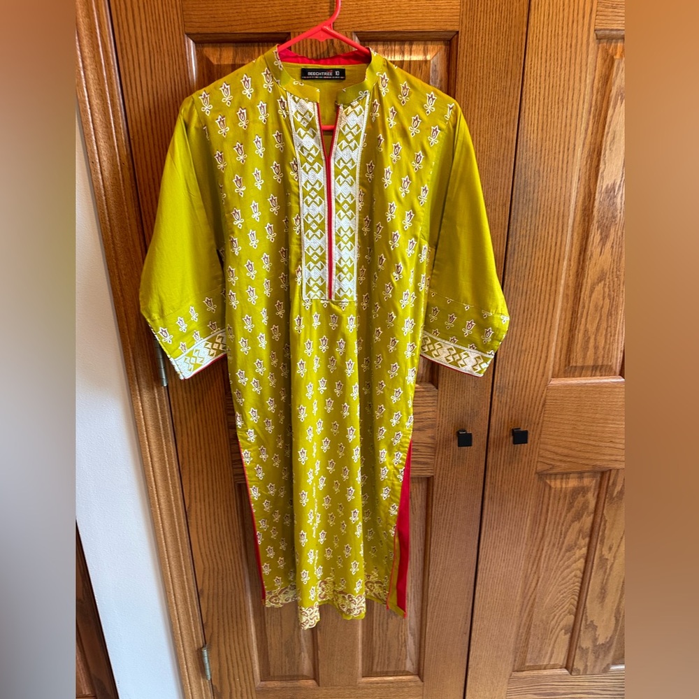 Beechtree Embroidered Shirt Kurta Size 10